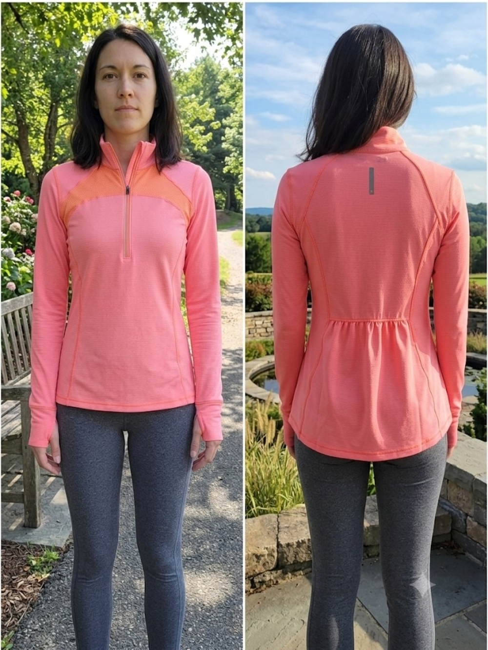Xersion Coral Pink Half-Zip Active Pullover